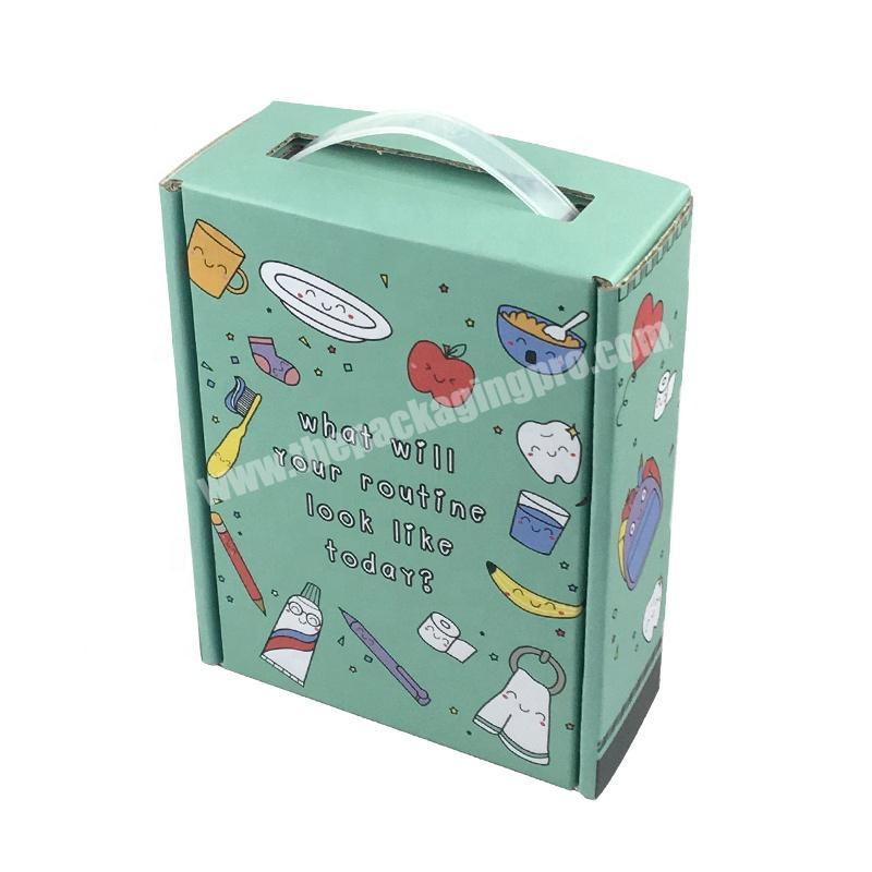 Durable Recycled Postal Box Mailing With Plastic Handle For Learning Card