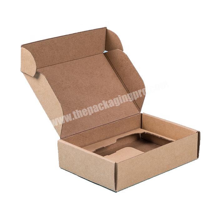 Eco brown color corrugated mailing box custom logo paper shipping box