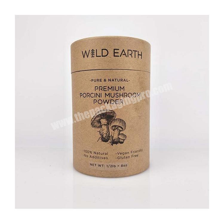 Eco-friend Kraft Paper Cylinder Packing box for TeaCoffeeHerbs, Mini Cylinder, Durable Small Round Paper Drum