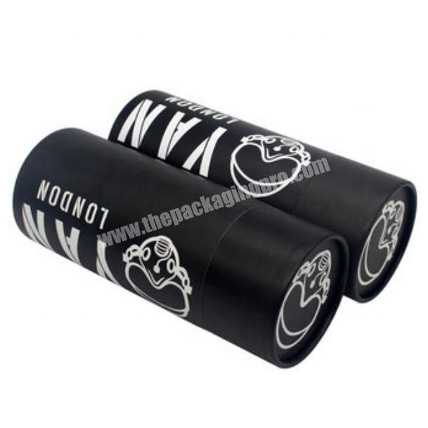 Eco-friendly black cardboard paper tube round box cylinder tube packaging for fragrance reed diffuser cosmetic candle