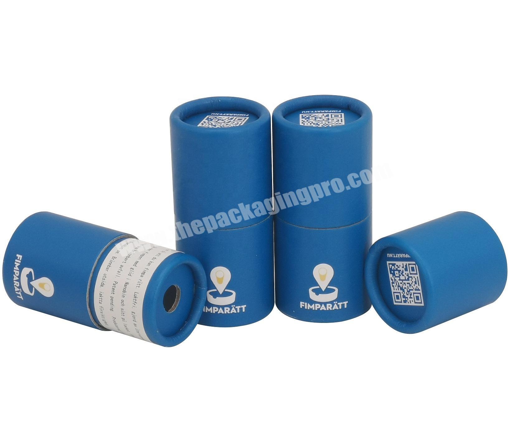 Eco-friendly Blue Cigarette End Packaging Rolled Edge Cardboard Paper Tube