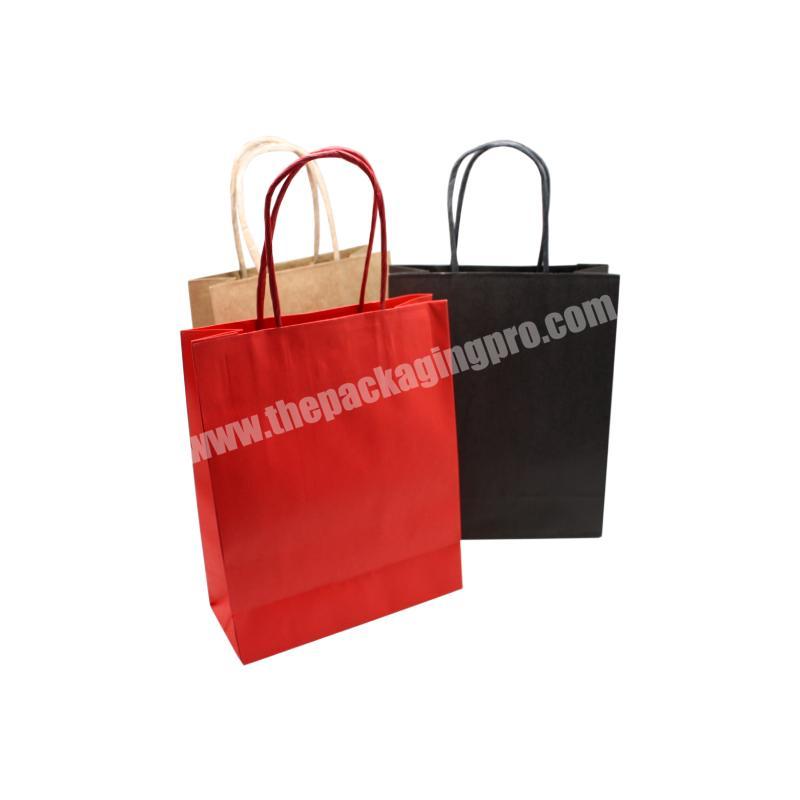Eco-friendly brown and white kraft paper bag luxury paperbag for shopping