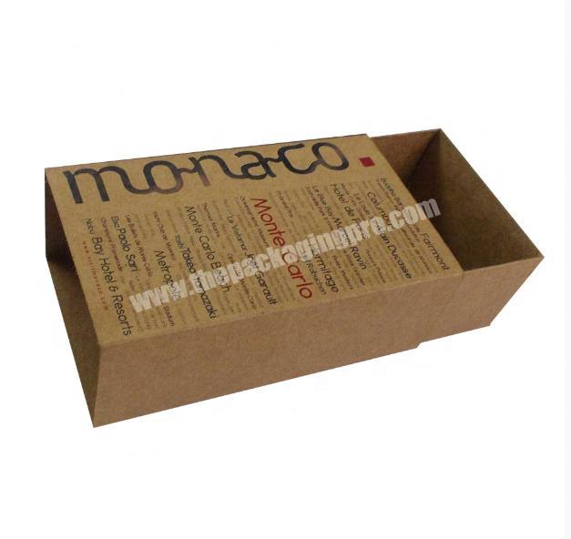 Eco friendly brown kraft paper sleeve soap paper folding drawer gift box