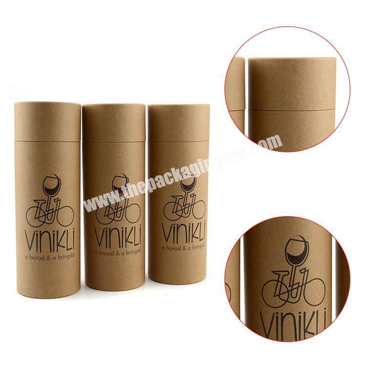 Eco-friendly brown kraft paper tube custom paper round box kraft tube packaging