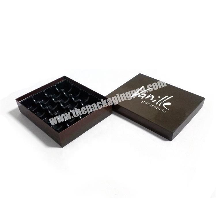 Eco-Friendly Cardboard Paper Packaging Divider Chocolate Gift Box With Blister Tray