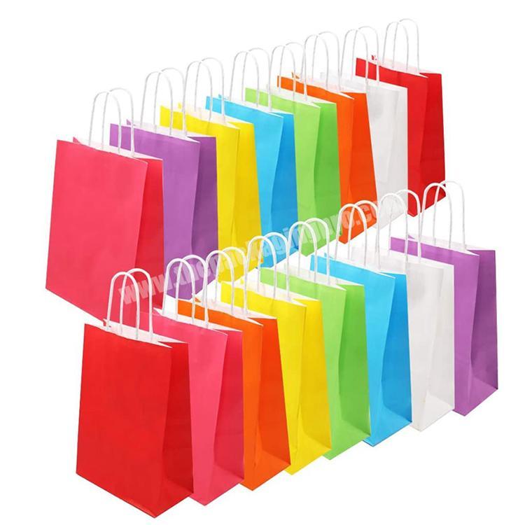 Eco Friendly Cheap Tote Color Clothing Gift Packing Kraft Paper Shopping Bag