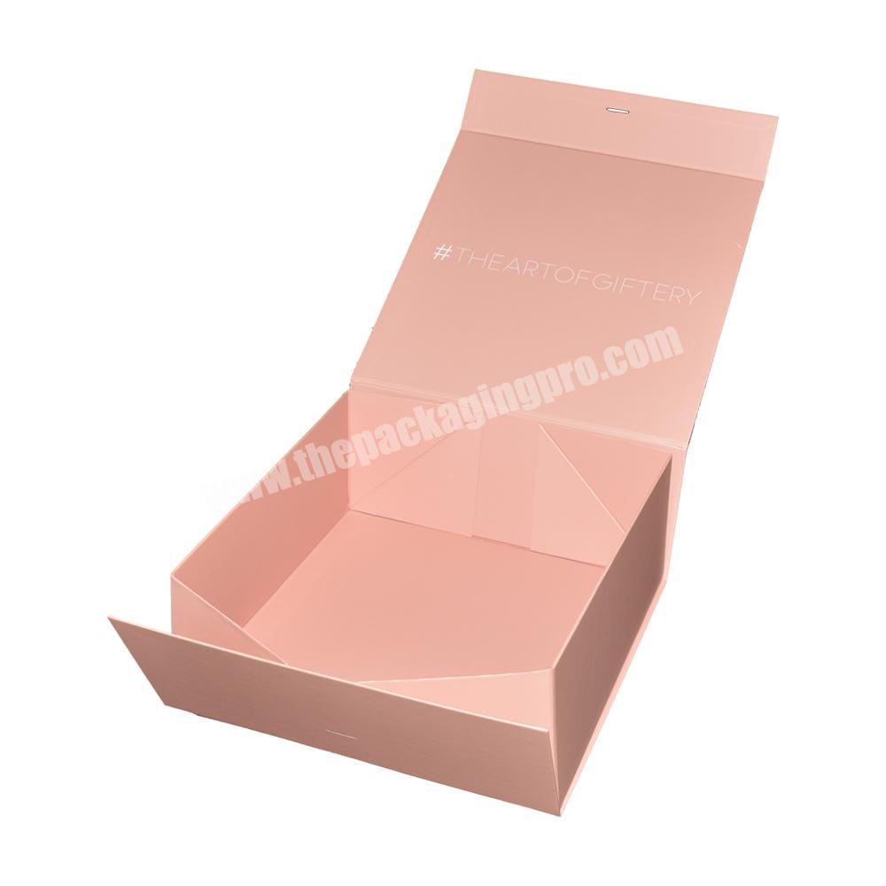 Eco Friendly Clear Magnetic Foldable Small Bridesmaid Wedding Paper Cardboard Packaging Boxes For Scarves & Wraps