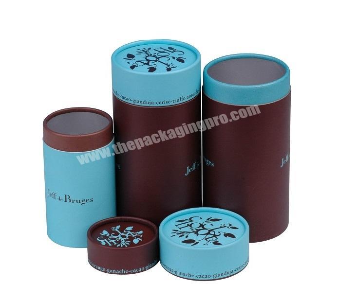 Eco-Friendly Colored Chocolate Tube Paper Packaging Box With Rolled Edge