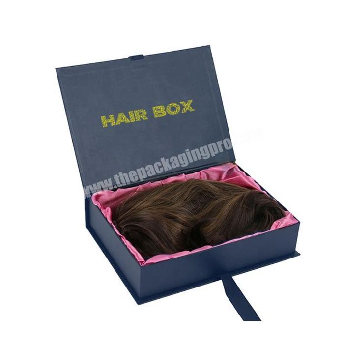 Eco Friendly Custom Hair Extension Wig Product Packaging Mailing Boxes Printing With Logo