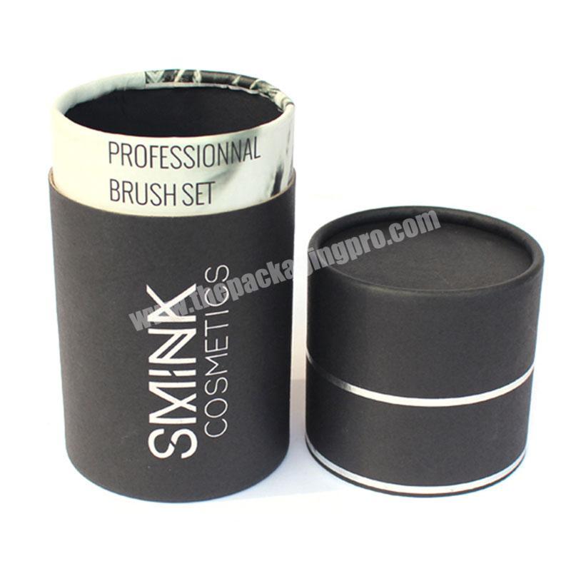 Eco-Friendly Custom Logo Hot Foil Stamping Round Cosmetic Paper Tube Gift Packaging Box