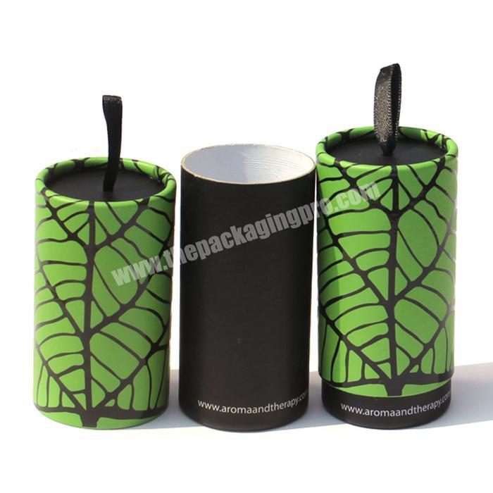 eco friendly cylinder box rolled edge custom paper tube packaging round cylinder gift box with ribbon