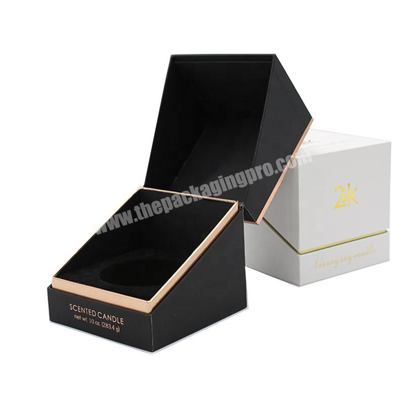 Eco Friendly Cylinder Candle Box Paper Packaging Biodegradable Kraft Paper Candle Box Custom Empty Luxury Candle Jar Box