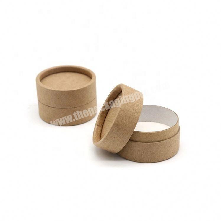 Eco-Friendly Cylindrical Round Kraft Paper Cosmetic Gift Packaging Box With Logo For Skincare