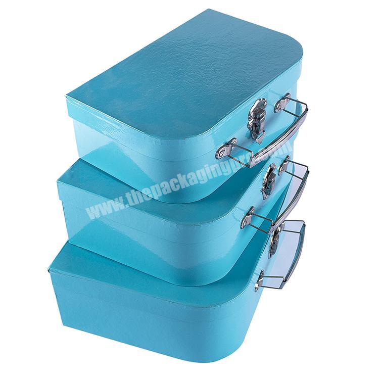Eco-Friendly Exclusive Folding Carton Boxes With Handles Reusable Retro Fine Cosmetic Storage Box Cardboard Box With Lock
