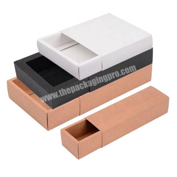Eco-Friendly Folding Foldable Kraft Paper Gift Storage Packaging Box With Sleeve For CosmeticsFood