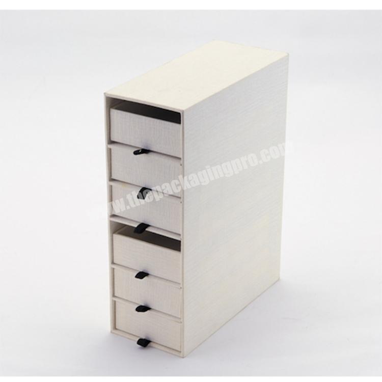 Eco-friendly Good Quality Paper Drawer Storage Box Black Slide Storage Box Multilayer Storage Drawers Box