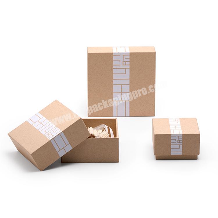 eco-friendly jewelry packaging kraft box craft paper gift boxes cardboard package