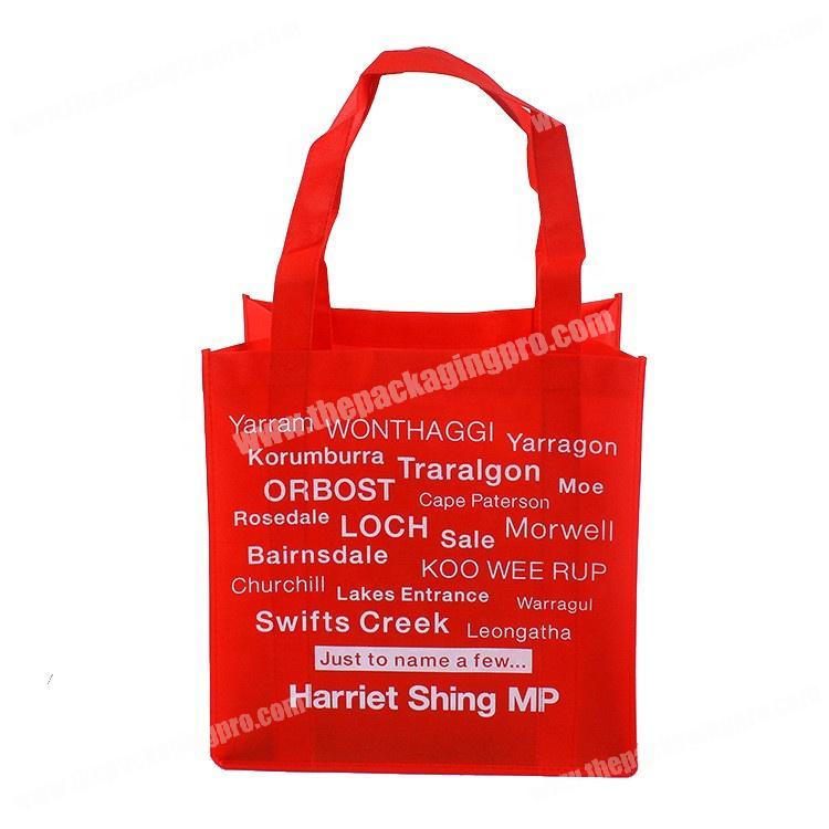 Eco friendly non woven tote grocery custom shopping bag wholesale