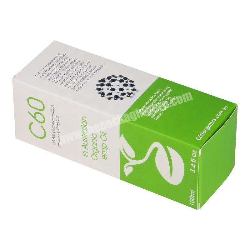 Eco-friendly Pantone color printed paper cosmetic box with brand name