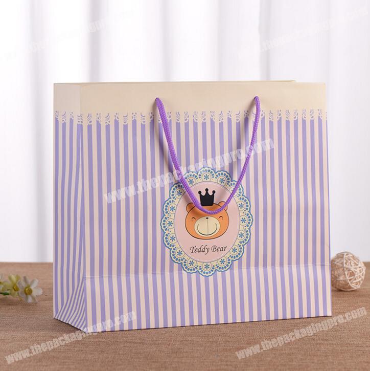 Eco-friendly paper carry bag,flat bottom paper bag,small paper gift bag