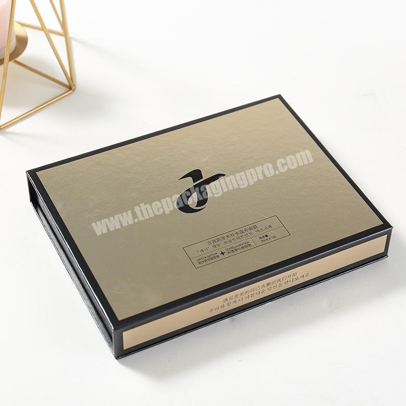 Eco Friendly paper packaging Die Cut gold paper Packaging Box For Cosmetic