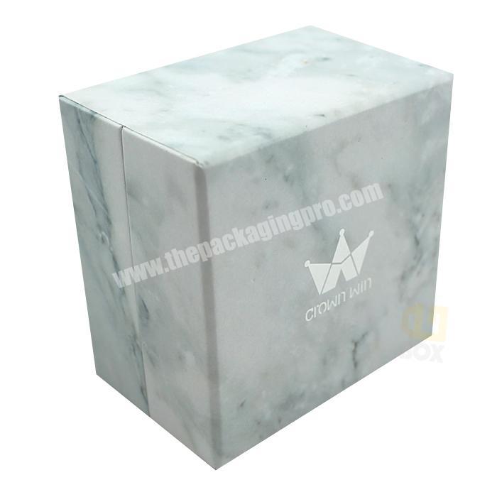 Eco Friendly Personalised White Marble Printing Premium Paper Smart Watch Packaging Box