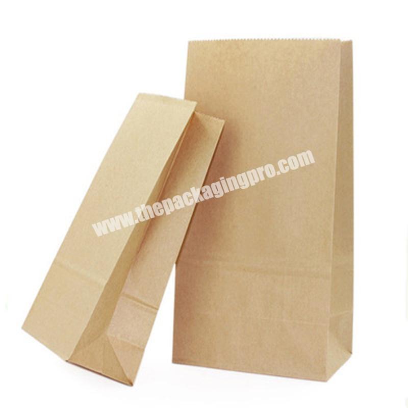 Eco friendly PLA lined biodegradable kraft paper block bottom food packing bag with custom printing