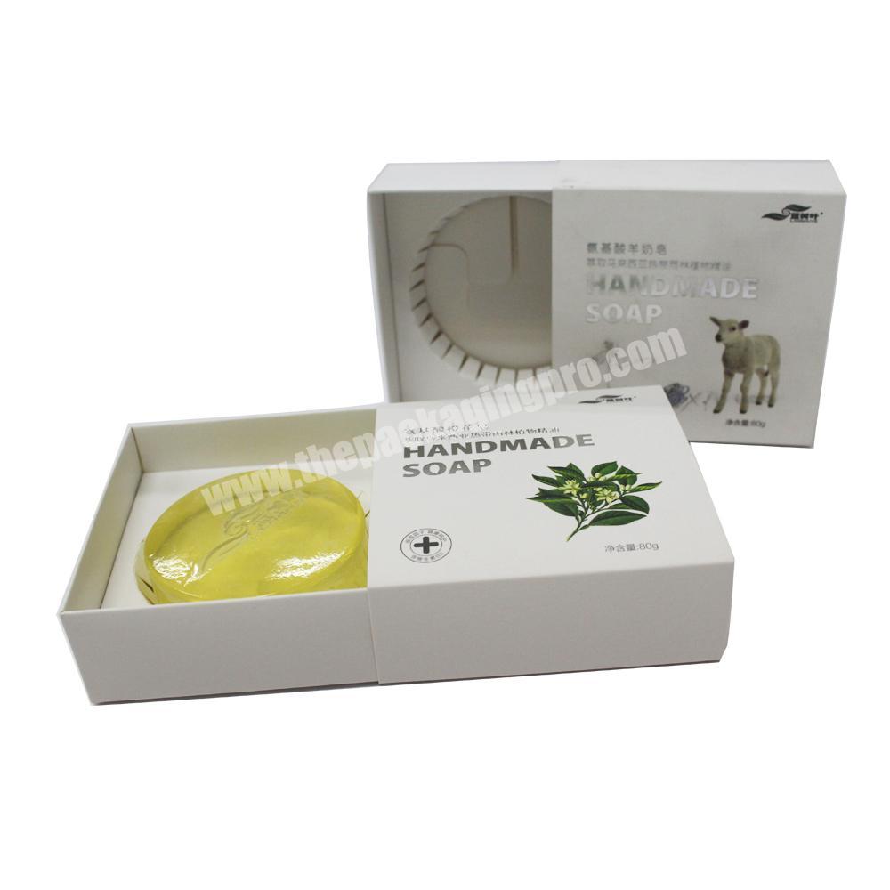 Eco-friendly recyclable custom folding drawer skin care  paper box for bath bombs soap packaging