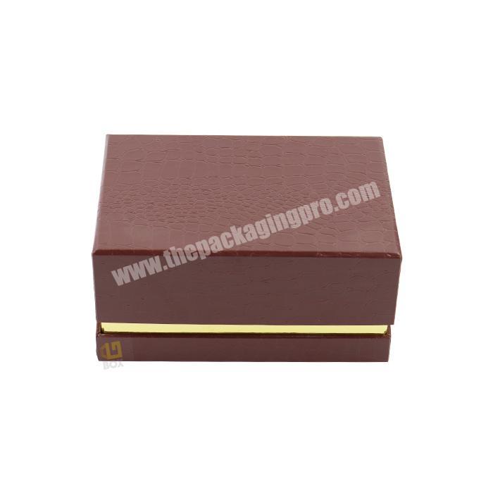 Eco-friendly recycle custom oem cardboard leather paper empty gift watch jewelry box with velvet pillow