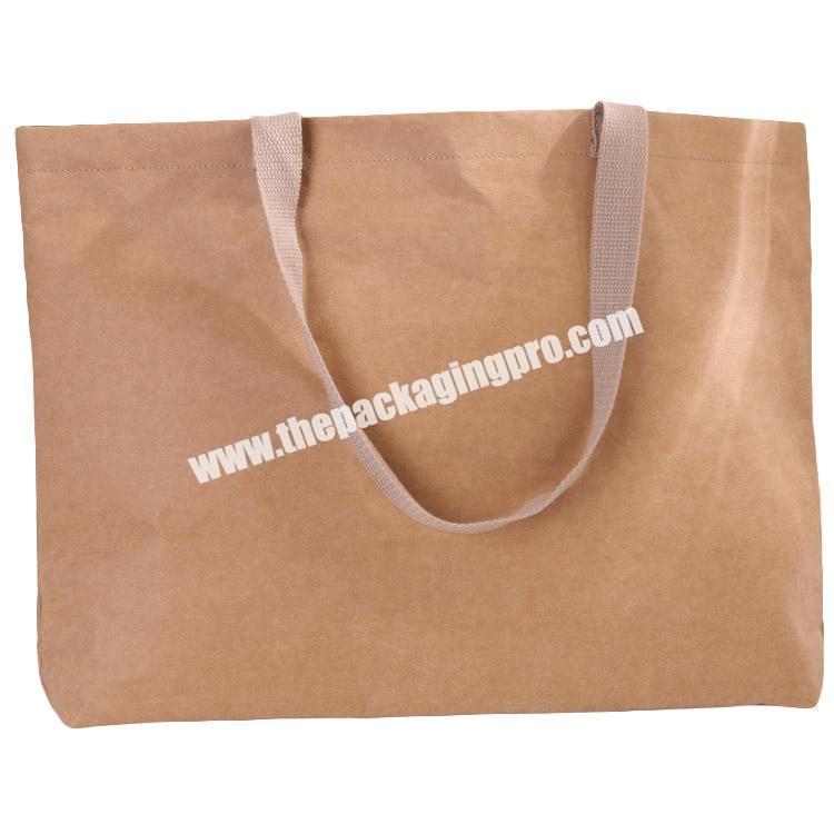 Eco-friendly Washable Kraft Paper Shopping Bag