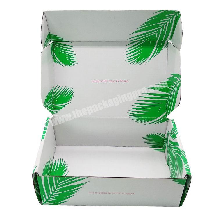 Eco-Friendly White Corrugated Mailer Box Folding Gift Clothing Packaging Shipping Boxes