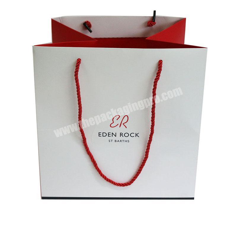 Eco-friendly Wholesale Luxury Custom Printed Kraft Paper Shopping Bag