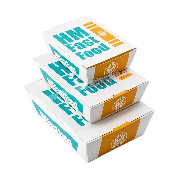 Eco Takeaway Paper Food Packaging Custom Disposable Biodegradable Fast Food Packaging Box