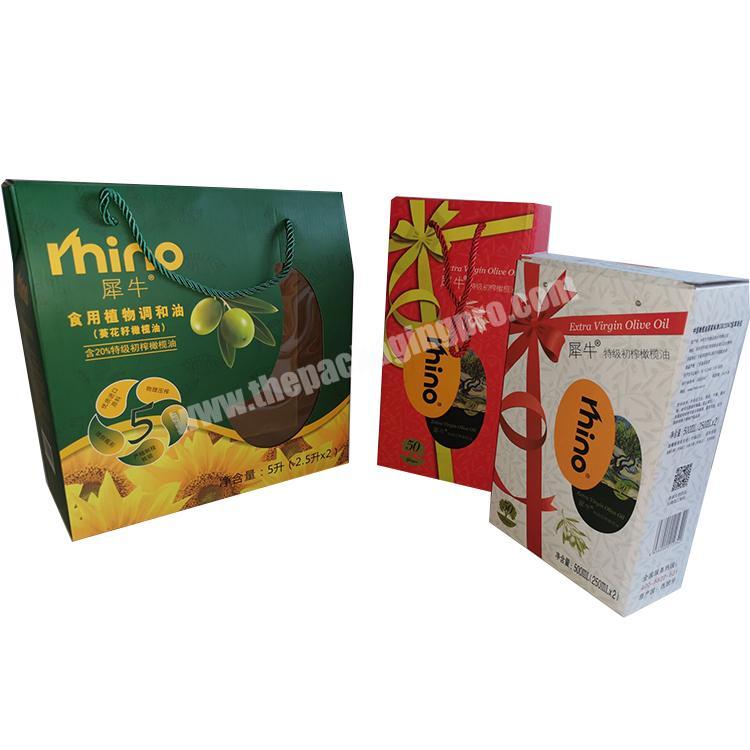 edible oil packaging extra virgin olive oil gift box corrugated box