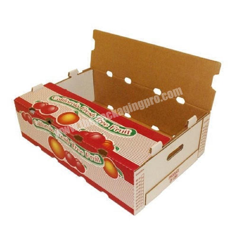 Efficient Custom Design Logo Foldable Corrugated Waterproof Fruit Gift Box