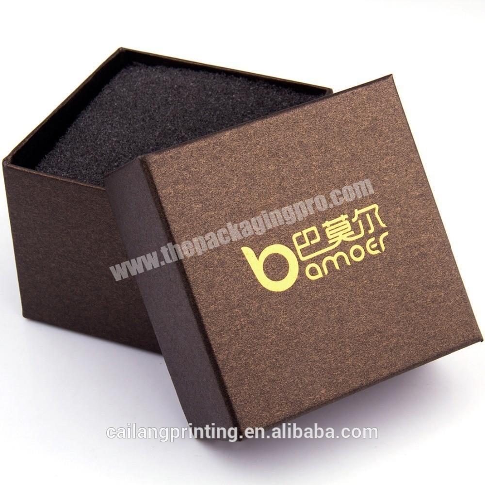 Elegant Beautiful Customized Jewelry Packaging Paper grey square cardboard box