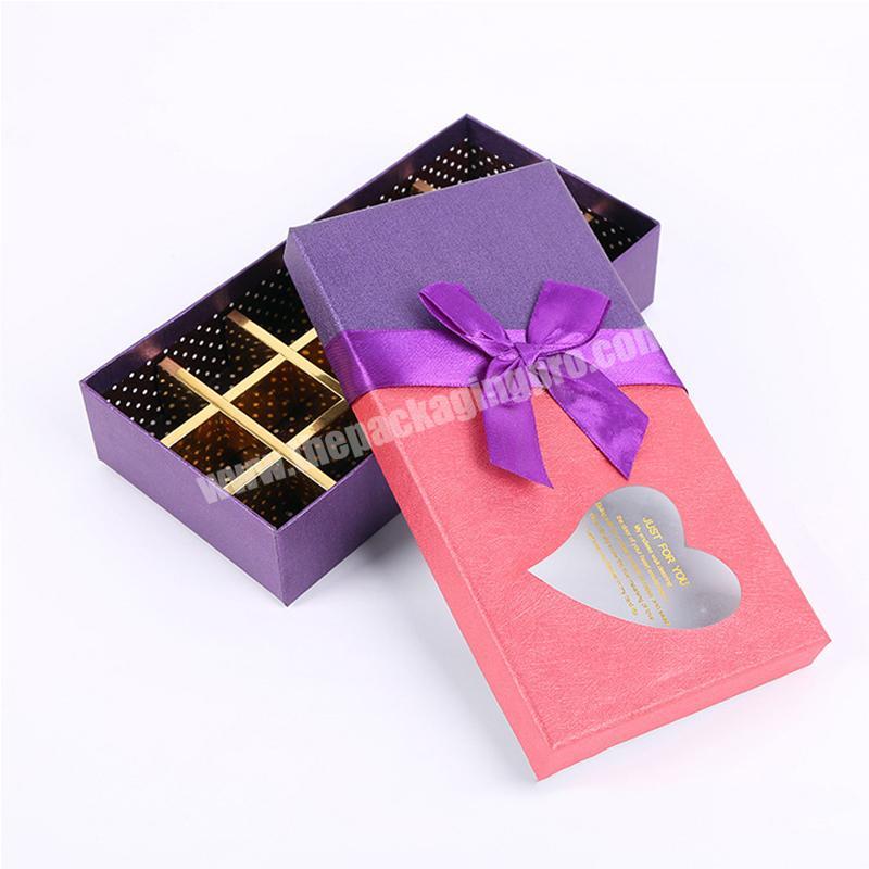 Elegant Birthday Chocolate Paper Gift Box With Ribbon