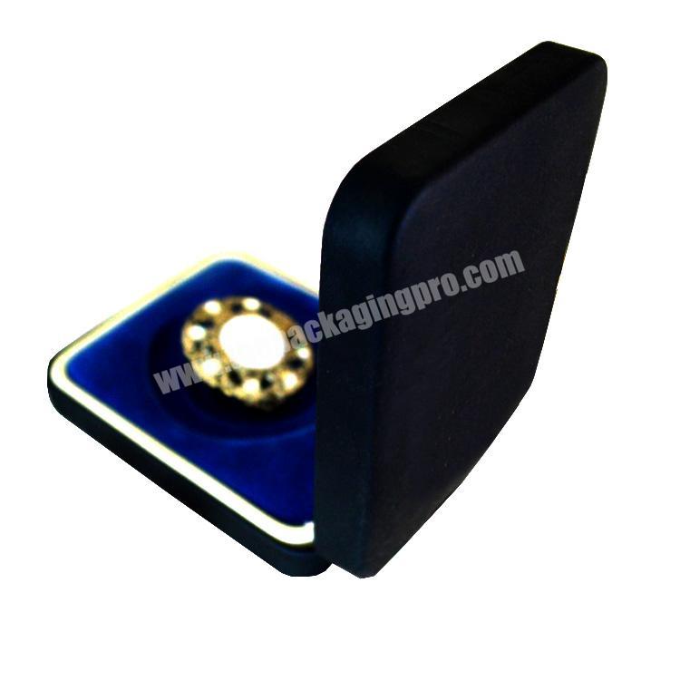 Elegant blue or other color flocking jewelry gift box