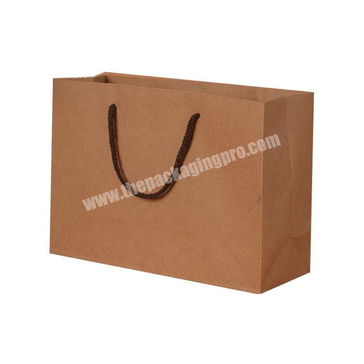 Elegant brown kraft paper bag with logo from China