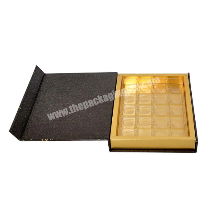 Elegant Custom pastrie Chocolate gift luxury truffle chocolate bonbon packaging box with dividers