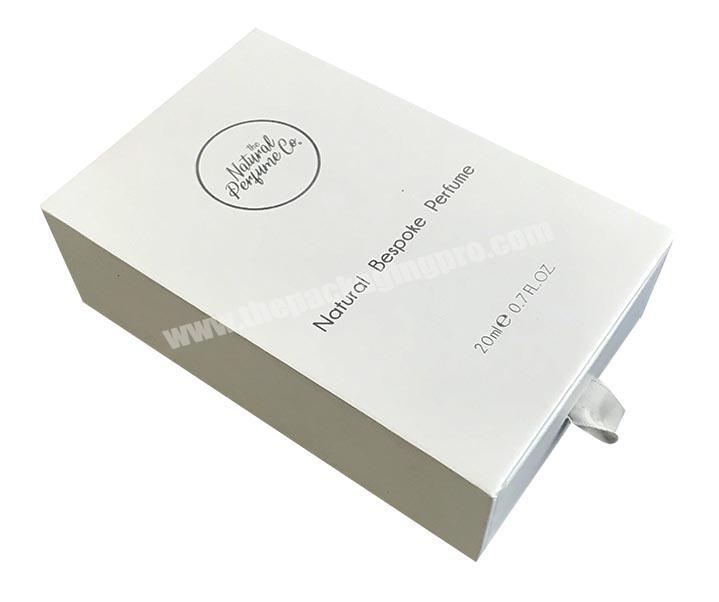 Elegant Custom UV Coating Logo Hot Stamping Drawer Boxes Hand Made Perfume Packaging Drawer Box