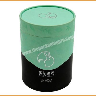 Elegant cylindrical round box tea gift paper packaging candle cardboard tube box