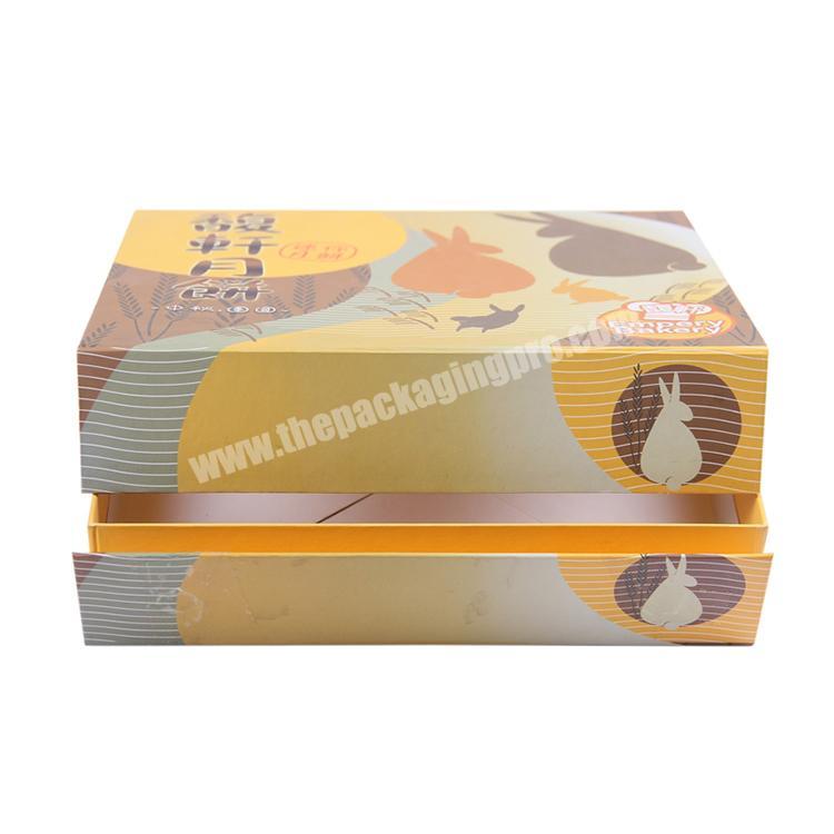 Elegant finishing custom made logo cardboard paper packaging magnetic gift mooncake box