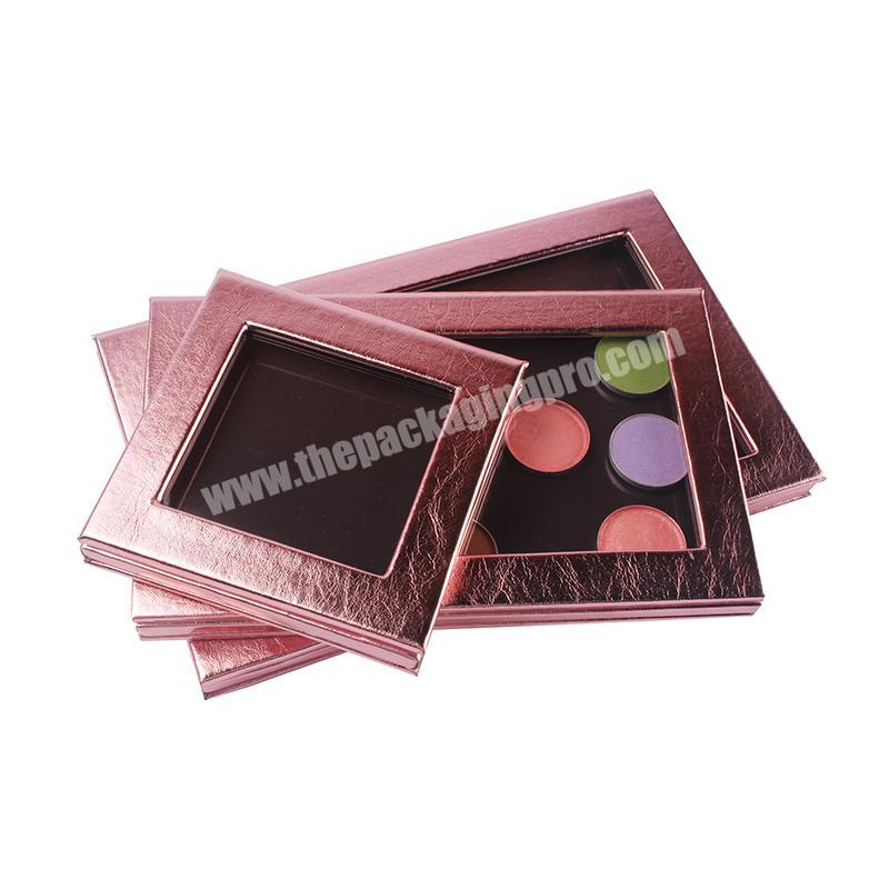 elegant high end leather magnetic cardboard empty palette for eyeshadow packaging