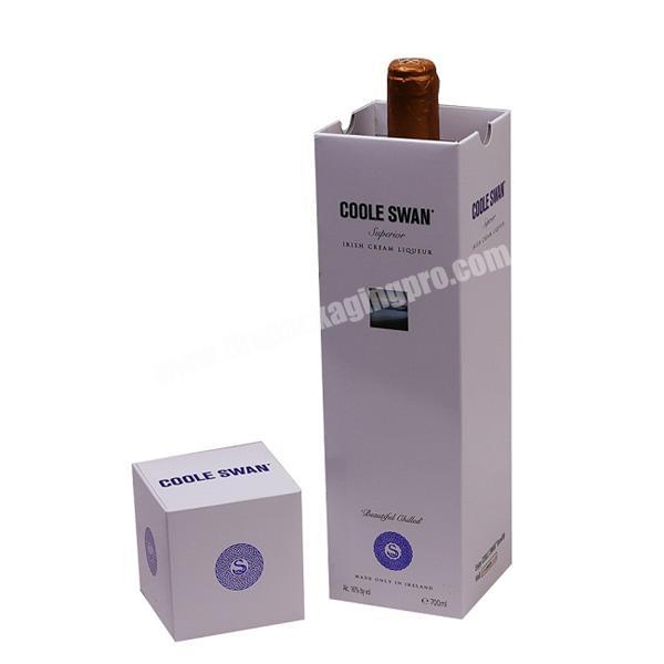 Elegant Paper Cardboard Box For Single Wine Bottle Packaging