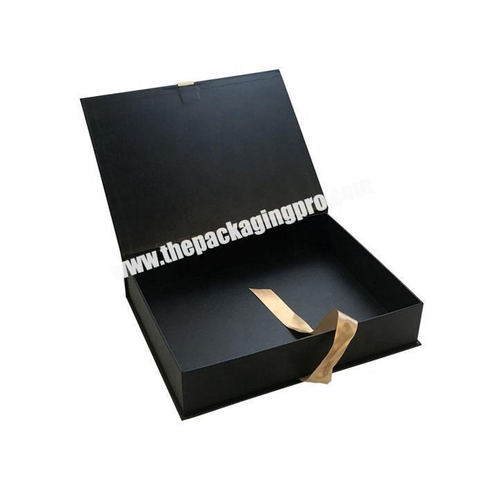 Elegant paper packaging magnet gift box with flap lid