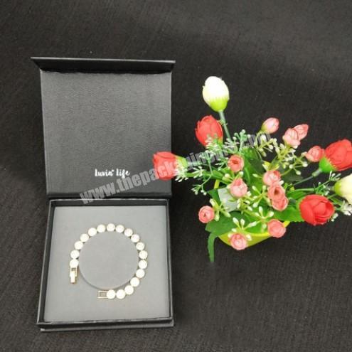 Elegant Paper Rigid cardboard Jewelry Magnetic closure Gift Box with EVA and velvet