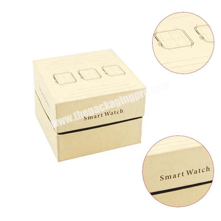 Elegant Rectangle Square Rigid Paper Packaging Box with Neck for Smart Watch