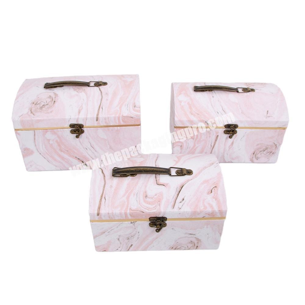 Elegant Treasure Chest Gift Boxes For Jewelry With Handle And Lock