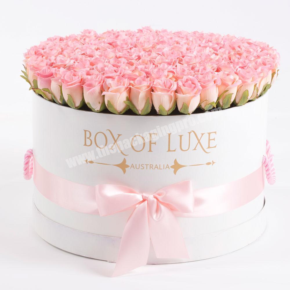 Wholesale Cardboard Luxury Round Flower Hat Box